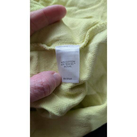 J Jill Fit Womens Long Sleeve Henley Sweater Sz 4X Lime highlighter yellow NWT - Picture 6 of 6